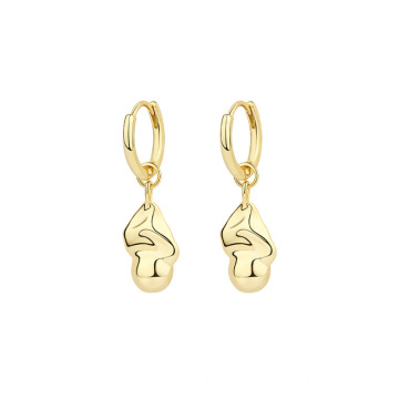 Minimalist 925 Silver Chunky Earring 18K gold Plated